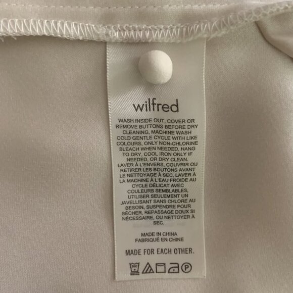 NWOT Wilfred Besalu Birch Satin Blouse - Picture 6 of 6